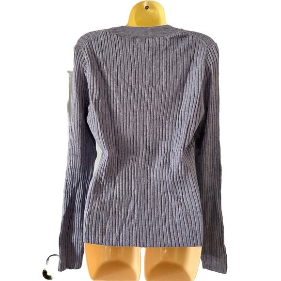 A New Day Fine Gauge Scoop Neck Ribbed Knit sweater Purple Woman's Size XXL NWT - Picture 3 of 8